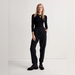 Women's Black Checkered Pants